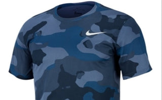 Nike Men's Big Tall Dry Tee Legend Camouflage AOP T Shirt Blue Size Large