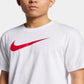 Nike Men's Dri fit Logo Basketball T-Shirt White Size Large