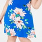 Jessica Howard Women's Floral Sleeveless Jewel Neck Knee Length Shift Dress Blue Size 16W