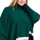 Alfani Women's Plus Colorblock Poncho Green Size 4XL