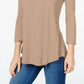 JM Collection Women's Sequined Scoop Neck Top Beige Size X-Small