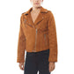 Jou Jou Junior's Faux Suede Moto Jacket Brown Size 1X