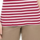 Karen Scott Women's Striped Anchor Top Red Size Small