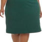 Nine West Women's Plus Jewel Neck Sheath Dress Green Size 16W