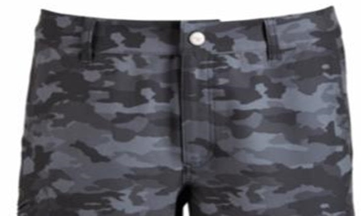 Hi-Tech Men's Stretch Camoflauge Print Dri Tec Hybrid Shorts Gray Size 38