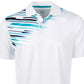Attack Life By Greg Norman Men's Short Sleeve Polo Shoulder Print Shirt White Size Small