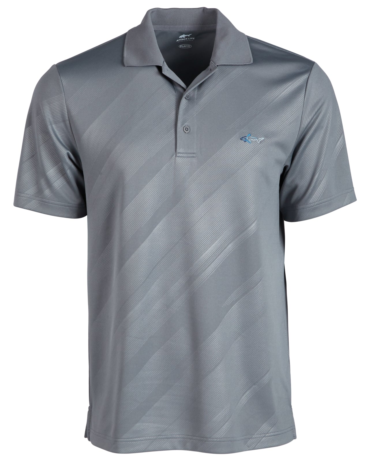 Attack Life By Greg Norman Men's Activewear Top Small Golf Short Sleeve Grey Size S