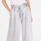 INC International Concepts Women's Paper Bag Dressy Wide Leg Pants Silver Size 2