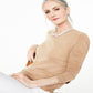 Charter Club Crew-Neck Cashmere Sweater Brown Size Petite L