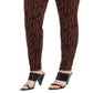 INC International Concepts Women's Plus Tiger Print Mid Rise Skinny Jeans Brown Size 14W