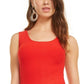 Bar III Women's Scoop-Neck Sweater Tank Top Red Size XL