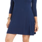 Style & Co Petite Swing Dress Blue Size Petite S