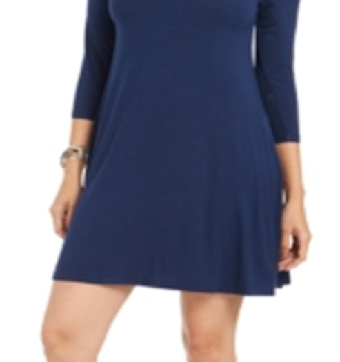 Style & Co Petite Swing Dress Blue Size Petite S