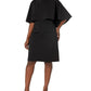 Calvin Klein Women's Plus Size Capelet Sheath Dress Black Size 22W