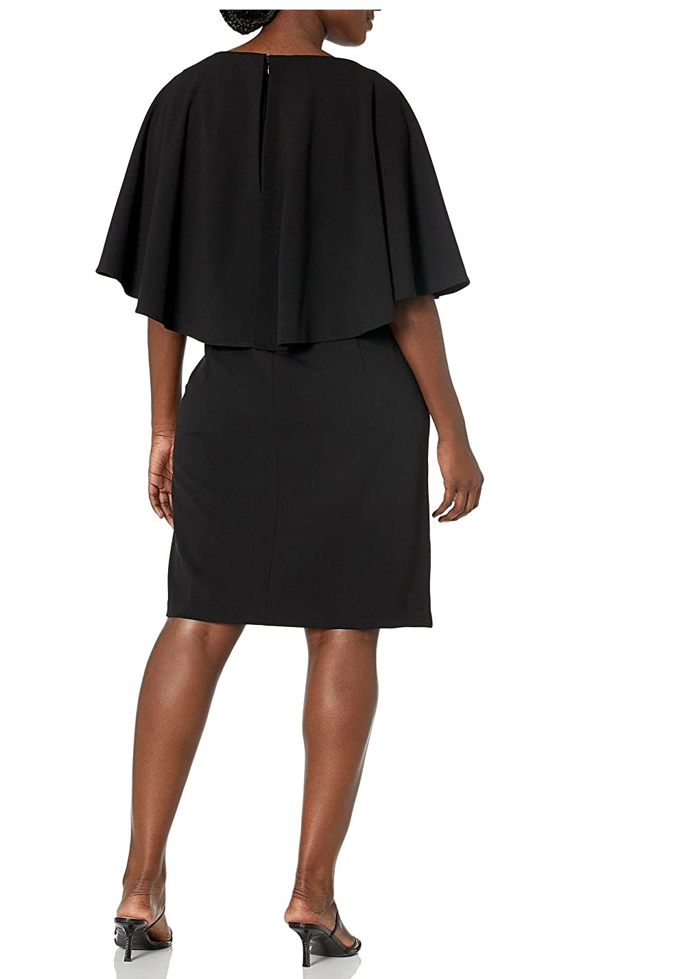 Calvin Klein Women's Plus Size Capelet Sheath Dress Black Size 22W