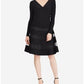 Ralph Lauren Women's Tulle Trim Jersey Dress Black Size 14
