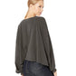 Free People Women's Balloon Sleeve Long Sleeve V Neck Top Gray Size Small
