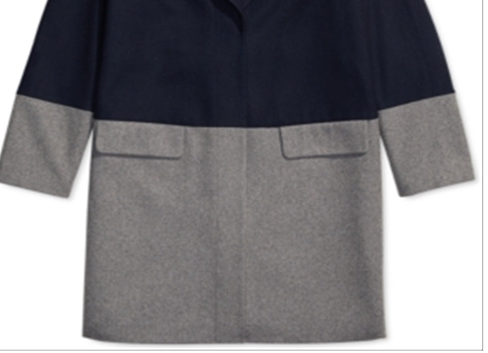 Tommy Hilfiger Girl's Adaptive Color Block Wool Coat Grey Size XS