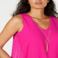 Thalia Sodi Women's Sleeveless Necklace Top Pink Size Medium