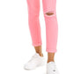 Tinseltown Junior's Neon Wash Skinny Jeans Pink Size 9