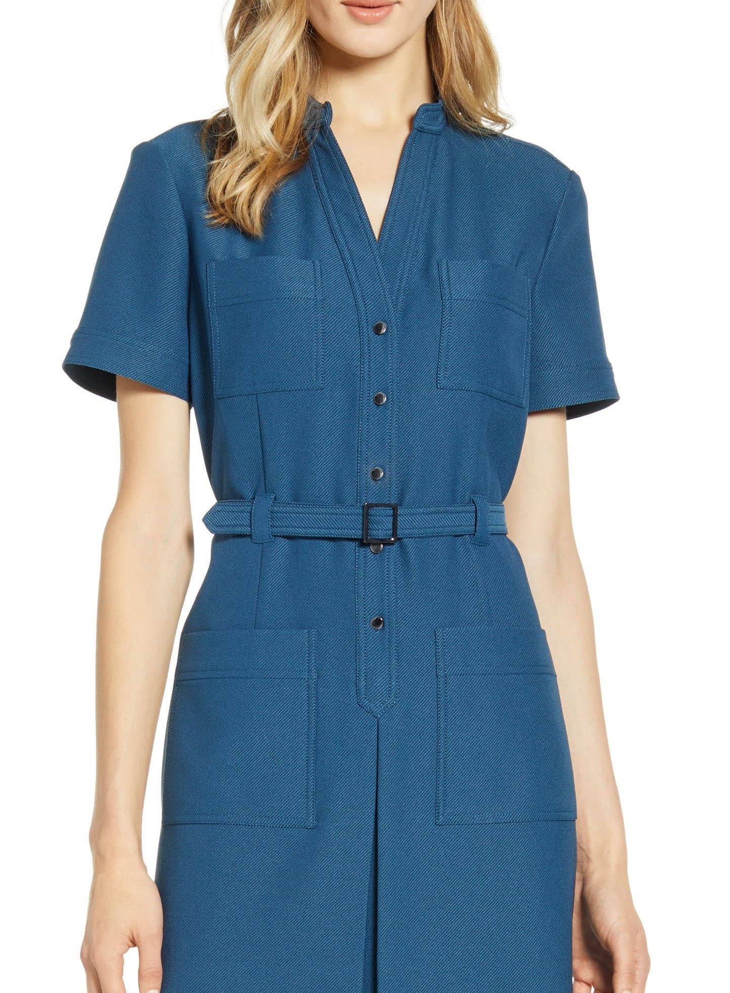 Anne Klein Women's Shirtdress Blue Size 8