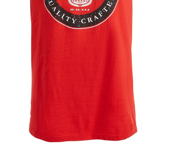 Levi's Men's Circular Logo T-Shirt Red Size Medium