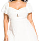 City Chic Women's Pretty Eyelet Dress White Size 22W