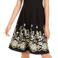 Calvin Klein Women's Embroidered a Line Dress Black Size 2
