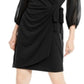 INC International Concepts Women's Balloon-Sleeve Wrap Dress  Black Size S