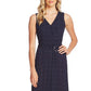 Vince Camuto Women's Printed Belted Sleeveless Dress Blue Size 10