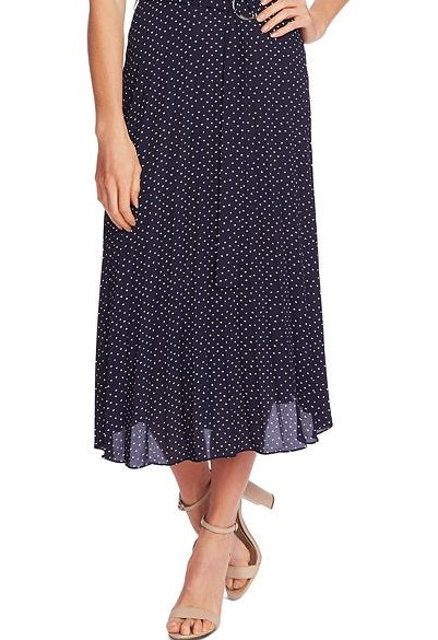 Vince Camuto Women's Printed Belted Sleeveless Dress Blue Size 10