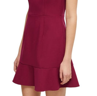 French Connection Women's Dorotea Square Neck Fit & Flare Dress Purple Size 12