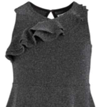 Epic Threads Big Girls Metallic Ruffled Dress Black Size LRG