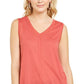 Style & Co Women's High Low Tank Top Red Size X-Small
