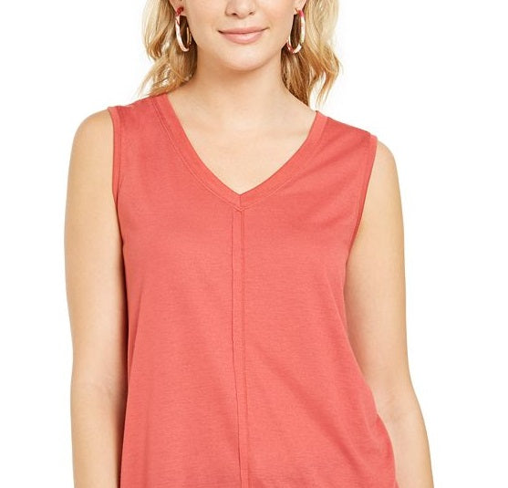 Style & Co Women's High Low Tank Top Red Size X-Small