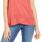 Style & Co Women's High Low Tank Top Red Size X-Small