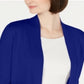 Calvin Klein Womens Solid Cardigan Sweater  Blue Size M