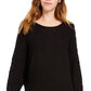 American Rag Juniors' Lace-up Tunic Sweater   Black Size Large