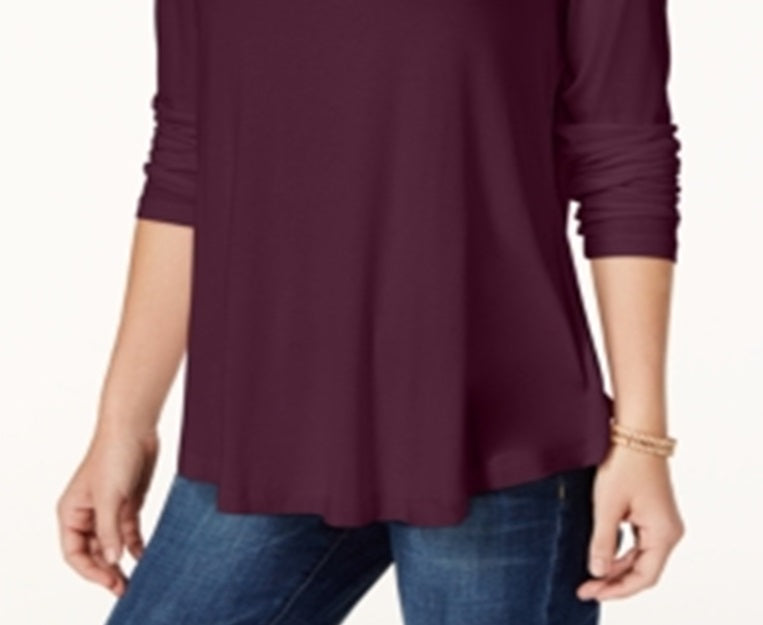 JM Collection Women's Turtleneck Top Red Size X-Small