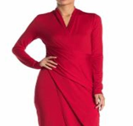 Rachel Roy Women's Bret Jersey Dress Red Size Small