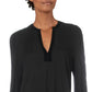Ralph Lauren Women's Luviana Velvet Trim V Neck Pullover Top Black Size XX-Large