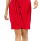 Connected Women's Solid Sarong Dress Red Size 10 Petite