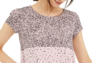 Alfani Women's Printed T-Shirt Pink Size Large