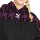 Puma Women's Floral Cropped Hoodie Black Size X-Small