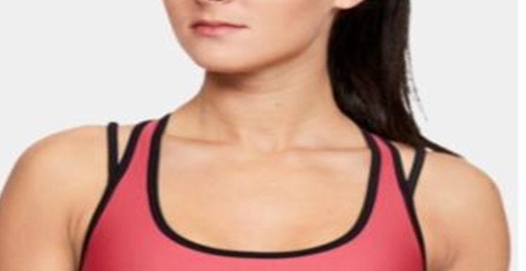 Under Armour Women's Armour Mid Crossback Strappy Sports Bra Pink Size X-Small