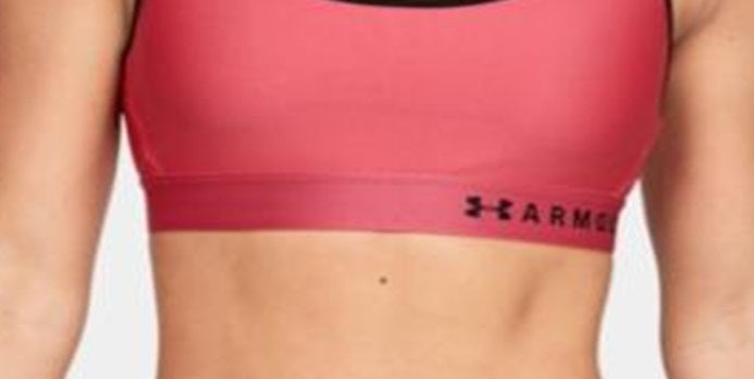 Under Armour Women's Armour Mid Crossback Strappy Sports Bra Pink Size X-Small