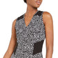 Michael Kors Women's Petal Print Dress Black Size Petite Large