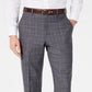 Michael Kors Men's Windowpane Plaid Classic Fit Pants Gray Size 36X34