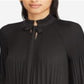 Ralph Lauren Women's Pleated Tie Neck Top Black Size XX-Large