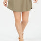 Karen Scott Women's Mini Cotton Shirt Dress Green Size Small